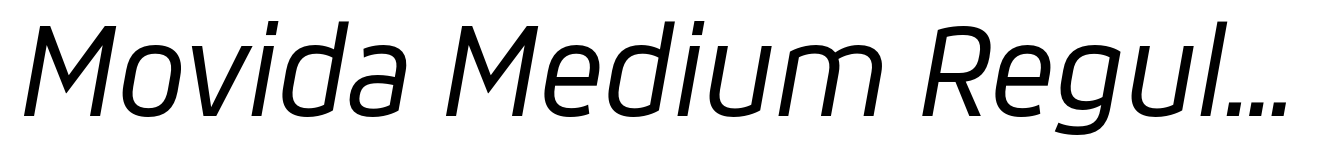 Movida Medium Regular Italic